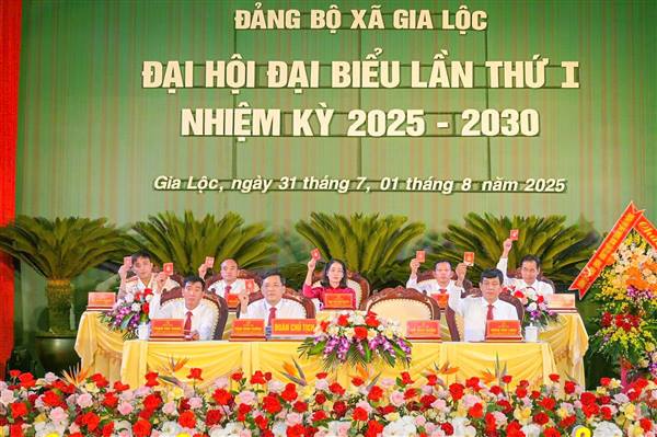225 đại biểu dự Phiên trù bị Đại hội đại biểu Đảng bộ xã Gia Lộc lần thứ I, nhiệm kỳ 2025-2030