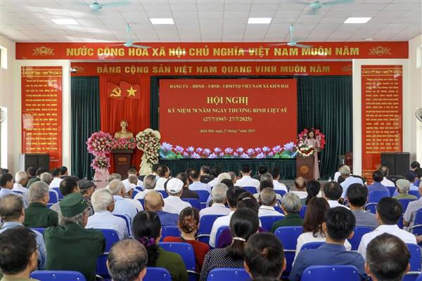 Xã Kiến Hải tổ chức Lễ kỷ niệm 78 năm Ngày Thương binh - Liệt sĩ và các hoạt động tri ân người có công