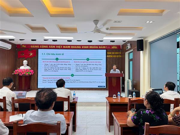 Hội nghị Báo cáo viên tháng 7 phường Ngô Quyền tập trung tuyên truyền Đại hội đại biểu Đảng bộ phường lần thứ I, nhiệm kỳ 2025-2030