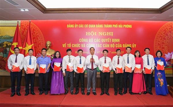 Công bố các Quyết định về tổ chức bộ máy, công tác cán bộ của Đảng bộ Các cơ quan Đảng thành phố