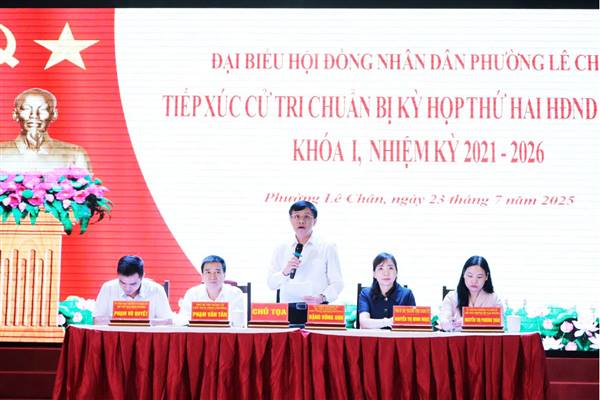 Đại biểu HĐND phường Lê Chân tiếp xúc cử tri chuẩn bị Kỳ họp thường lệ giữa năm 2025