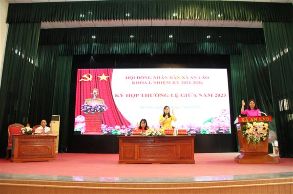 Hội đồng nhân dân xã An Lão khóa I, nhiệm kỳ 2021 - 2026 tổ chức Kỳ họp thứ 2 – Kỳ họp thường lệ giữa năm 2025