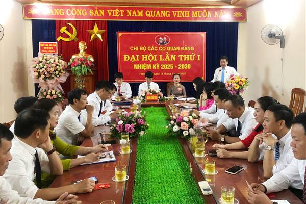 Đại hội Chi bộ các cơ quan Đảng xã Tiên Minh lần thứ I, nhiệm kỳ 2025 - 2030