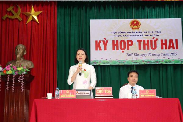 HĐND xã Thái Tân khóa XXII tổ chức Kỳ họp thứ 2, thông qua nhiều Nghị quyết quan trọng