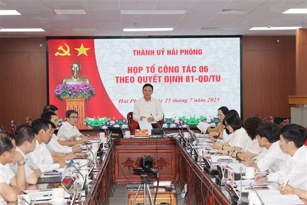 Tổ công tác số 06 của Thành ủy làm việc với Đảng ủy một số xã, phường về công tác chuẩn bị và tổ chức Đại hội Đảng bộ nhiệm kỳ 2025 - 2030