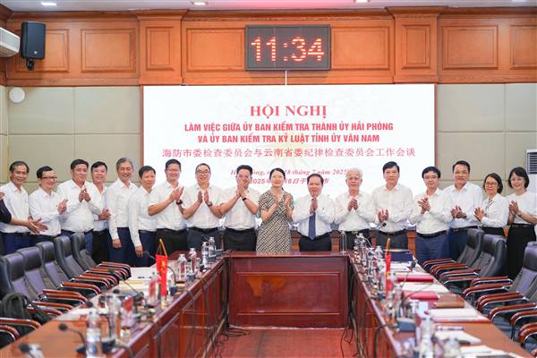 Thành phố Hải Phòng và tỉnh Vân Nam (Trung Quốc) tăng cường trao đổi, hợp tác về công tác kiểm tra, giám sát và phòng chống tham nhũng