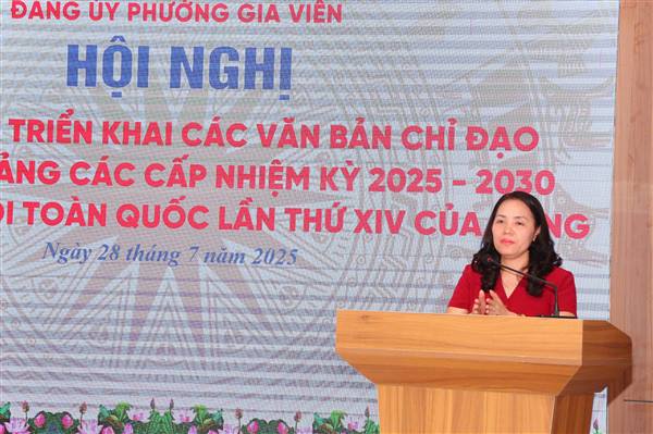 Đảng ủy phường Gia Viên quán triệt, triển khai các văn bản chỉ đạo về&nbsp;Đại hội Đảng các cấp