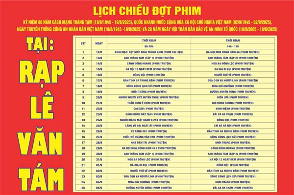 Khai mạc Đợt phim kỷ niệm các ngày lễ lớn trong tháng 8 và 9/2025 tại Hải Phòng