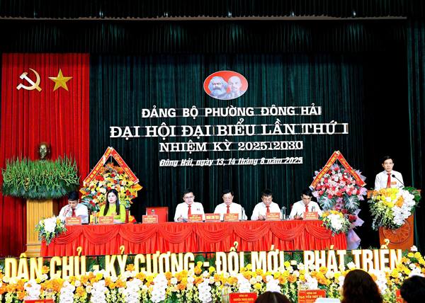 Phiên trù bị Đại hội Đảng bộ phường Đông Hải lần thứ I, nhiệm kỳ 2025–2030 diễn ra thành công 
