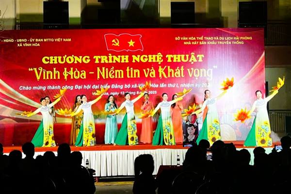 Chương trình nghệ thuật đặc sắc chào mừng thành công của Đại hội Đại biểu Đảng bộ xã Vĩnh Hòa lần thứ Nhất, nhiệm kỳ 2025 - 2030