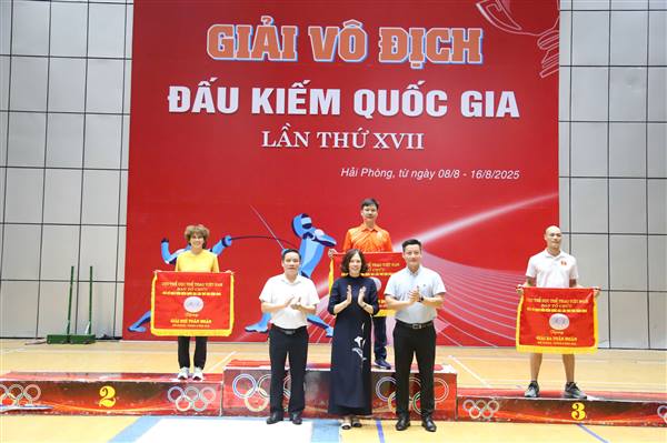 Đoàn Vận động viên Hải Phòng đứng vị trí thứ ba tại Giải vô địch Đấu kiếm quốc gia lần thứ XVII