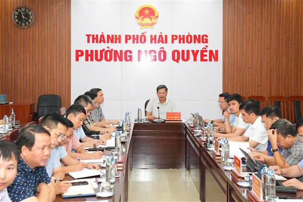 Phó Chủ tịch Thường trực UBND thành phố kiểm tra, rà soát tiến độ giải phóng mặt bằng các Dự án và giải ngân vốn đầu tư công trên địa bàn phường Ngô Quyền