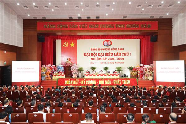 245 đại biểu dự Đại hội đại biểu Đảng bộ phường Hồng Bàng lần thứ I, nhiệm kỳ 2025 - 2030