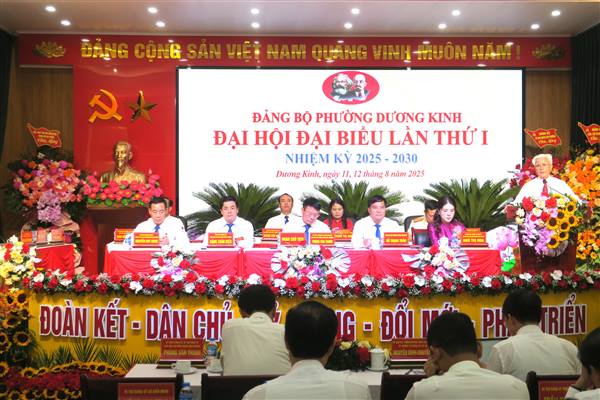 Nhiệm kỳ 2025 - 2030: Đảng bộ phường Dương Kinh đẩy mạnh phát triển kinh tế xanh, bảo tồn văn hóa và nâng cao hiệu lực, hiệu quả phục vụ Nhân dân