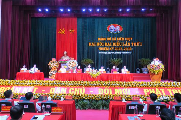Đại hội Đảng bộ xã Kiến Thụy lần thứ nhất: Quyết tâm xây dựng hệ thống chính trị vững mạnh, thúc đẩy đổi mới và phát triển toàn diện