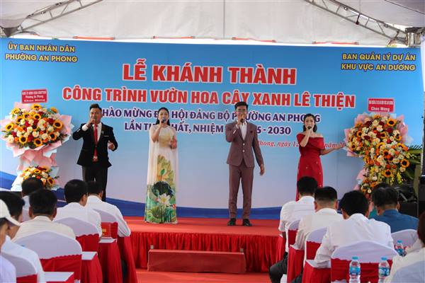 Phường An Phong khánh thành, gắn biển công trình chào mừng Đại hội Đảng bộ phường lần thứ I