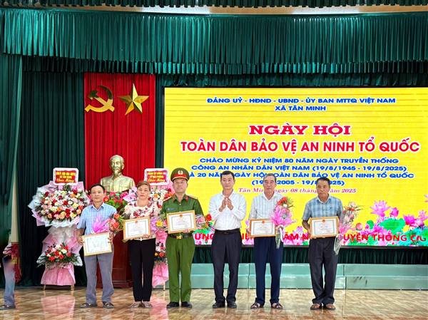 Xã Tân Minh phát huy sức mạnh toàn dân, quyết tâm giữ vững an ninh Tổ quốc, xây dựng quê hương an toàn, văn minh, phát triển