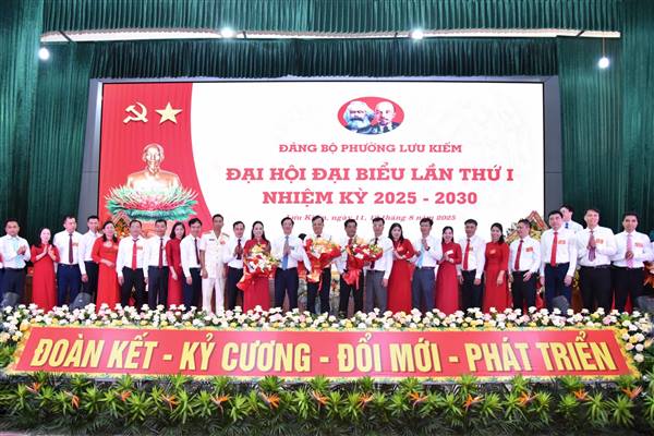 Đại hội Đảng bộ phường Lưu Kiếm lần thứ I đề ra mục tiêu xây dựng đô thị thương mại – dịch vụ văn minh, hiện đại vào năm 2030