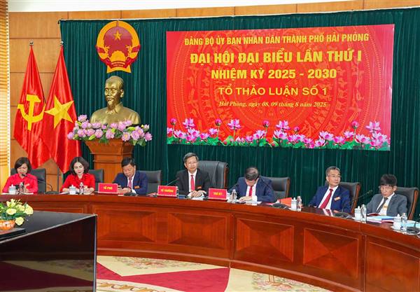 Đại hội đại biểu Đảng bộ UBND thành phố thảo luận Tổ tham gia góp ý vào dự thảo Văn kiện Đại hội Đảng cấp trên