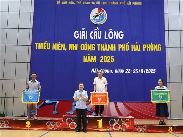 Phường Thạch Khôi giành giải Nhất toàn đoàn Giải cầu lông thiếu niên, nhi đồng Hải Phòng 2025