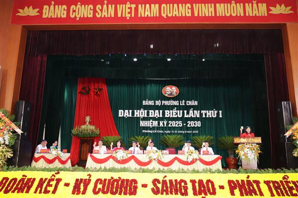 238 đại biểu dự Đại hội đại biểu Đảng bộ phường Lê Chân lần thứ I, nhiệm kỳ 2025 - 2030