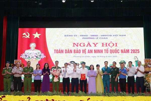 Phường Lê Chân tổ chức Ngày hội toàn dân bảo vệ an ninh Tổ quốc năm 2025