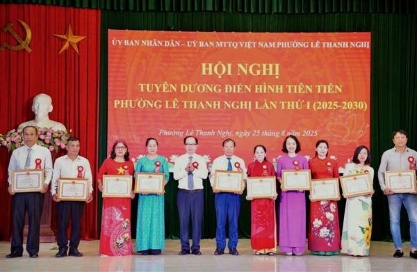 Phường Lê Thanh Nghị tuyên dương điển hình tiên tiến lần thứ I, giai đoạn 2025–2030
