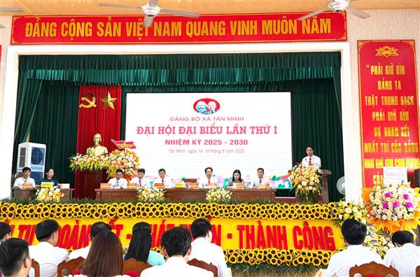 Phiên trù bị Đại hội đại biểu Đảng bộ xã Tân Minh lần thứ I, nhiệm kỳ 2025 - 2030