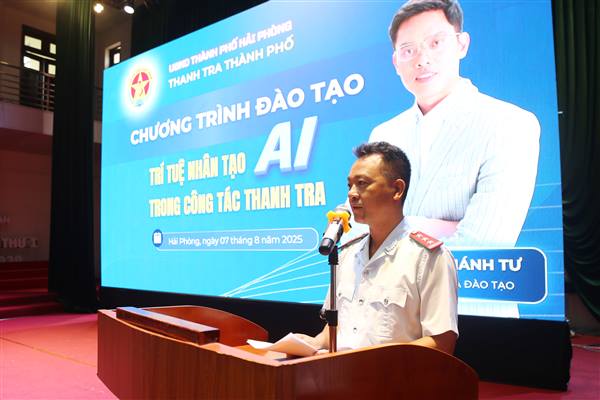 Thanh tra thành phố tập huấn kỹ năng ứng dụng AI và phần mềm Văn phòng điện tử HPNET trong công tác chuyên môn