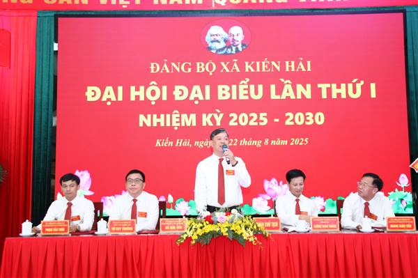 Phiên trù bị Đại hội Đại biểu xã Kiến Hải lần thứ Nhất, nhiệm kỳ 2025 - 2030 diễn ra thành công tốt đẹp