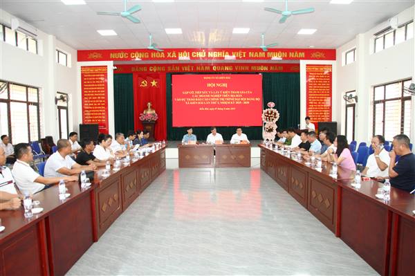 Xã Kiến Hải lấy ý kiến doanh nghiệp vào dự thảo Báo cáo chính trị trình Đại hội Đảng bộ xã lần thứ I