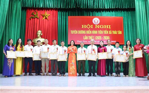 Xã Thái Tân tuyên dương 14 tập thể, 30 cá nhân tiêu biểu trong phong trào thi đua yêu nước