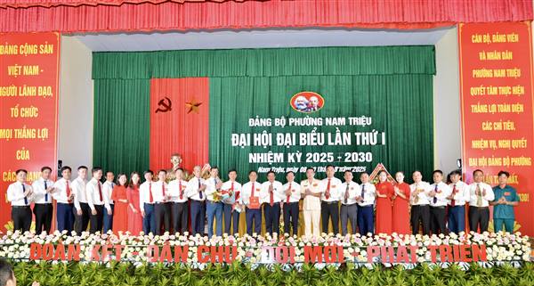 Đại hội đại biểu Đảng bộ phường Nam Triệu lần thứ 1, nhiệm kỳ 2025-2030: quyết tâm xây dựng địa phương trở thành đô thị sinh thái, văn minh, hiện đại