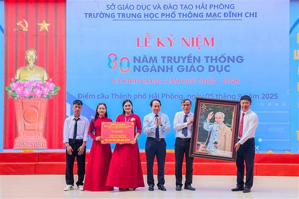 Trường THPT Mạc Đĩnh Chi tổ chức Lễ kỷ niệm 80 năm truyền thống ngành Giáo dục và Khai giảng năm học mới 2025 – 2026