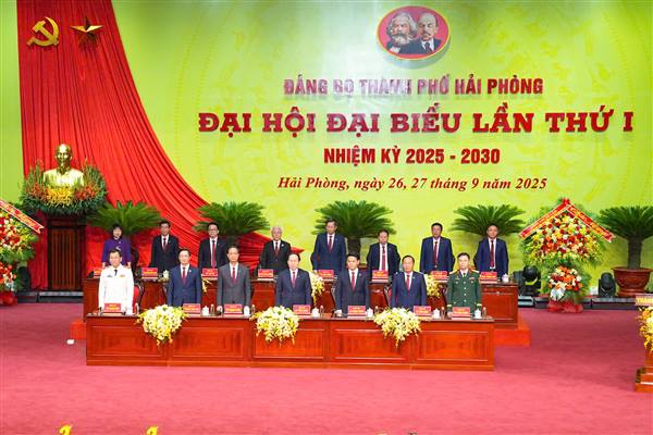 445 đại biểu chính thức dự Đại hội đại biểu Đảng bộ thành phố Hải Phòng lần thứ I, nhiệm kỳ 2025 - 2030