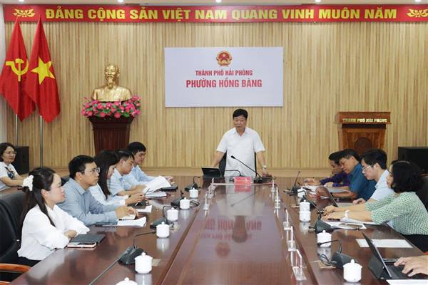 Giám sát chuyên đề về công tác tiêu thoát nước và xử lý nước thải đô thị trên địa bàn phường Hồng Bàng