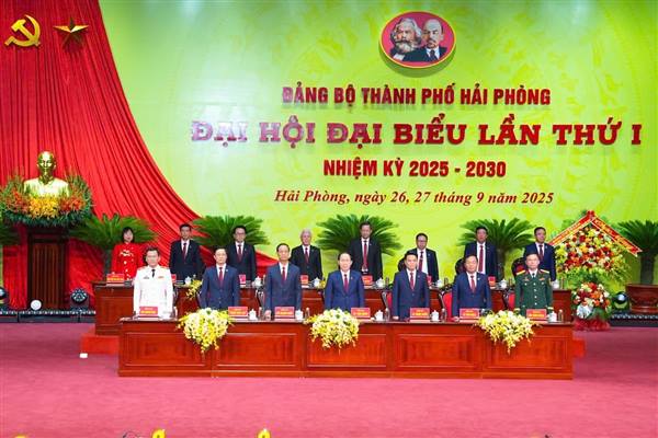 Khai mạc Đại hội đại biểu Đảng bộ thành phố Hải Phòng lần thứ I, nhiệm kỳ 2025 - 2030