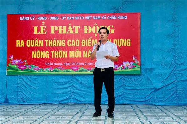 Xã Chấn Hưng phát động Tháng cao điểm xây dựng Nông thôn mới kiểu mẫu