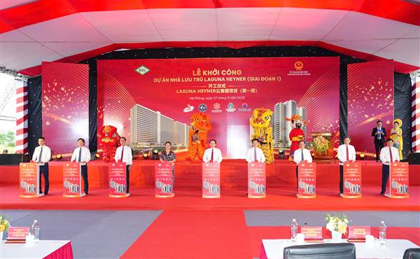 Khởi công Dự án Nhà lưu trú Laguna Heyner (giai đoạn 1) tại Khu công nghiệp An Phát 1 với tổng mức đầu tư hơn 2.200 tỷ đồng