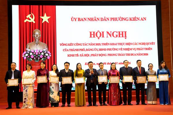 Phường Kiến An tổng kết công tác năm 2025, phát động phong trào thi đua năm 2026