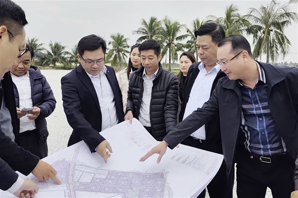 Trưởng Ban Quản lý Khu kinh tế Hải Phòng kiểm tra tiến độ chuẩn bị khởi công Khu công nghiệp Tiên Lãng 1