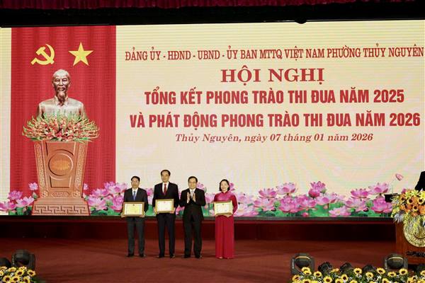 Phường Thủy Nguyên phát động phong trào thi đua năm 2026, quyết tâm xây dựng đô thị xanh, thông minh
