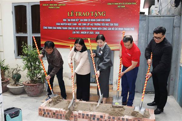 Khởi công xây nhà “Đại đoàn kết” cho gia đình có hoàn cảnh khó khăn trên địa bàn phường Lê Chân