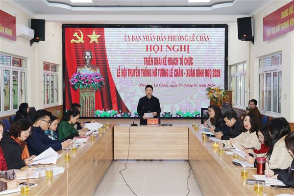 Triển khai Kế hoạch tổ chức Lễ hội truyền thống Nữ tướng Lê Chân - Xuân Bính Ngọ năm 2026