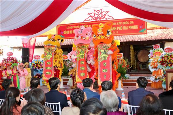 Khai mạc Lễ hội truyền thống Di tích lịch sử văn hóa cấp quốc gia Đình Dụ Nghĩa, phường An Phong