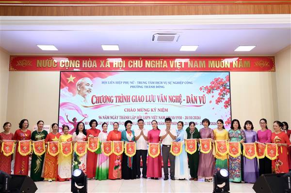 Phường Thành Đông: Giao lưu văn nghệ - dân vũ chào mừng kỷ niệm 80 năm Bác Hồ lần đầu về thăm Hải Phòng