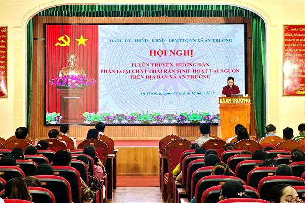 Xã An Trường tuyên truyền, hướng dẫn thực hiện phân loại chất thải rắn sinh hoạt tại nguồn