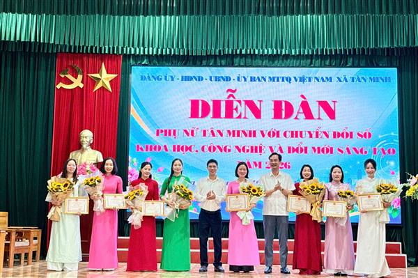 Diễn đàn “Phụ nữ Tân Minh với chuyển đổi số, khoa học, công nghệ và đổi mới sáng tạo”