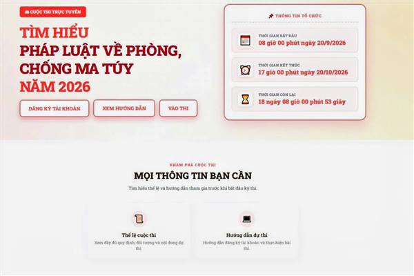 Hơn 53.000 lượt tham gia Cuộc thi trực tuyến “Tìm hiểu pháp luật về phòng, chống ma túy” sau tuần đầu phát động