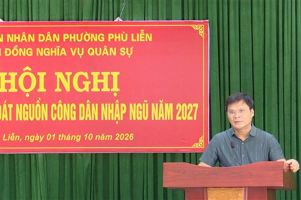 Phường Phù Liễn triển khai công tác rà soát nguồn công dân nhập ngũ năm 2027